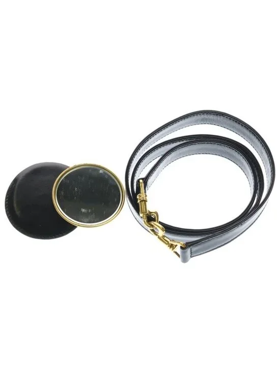 Gucci Bamboo 2-Way Shoulder Bag Black Leather Vintage - Picture 6 of 6